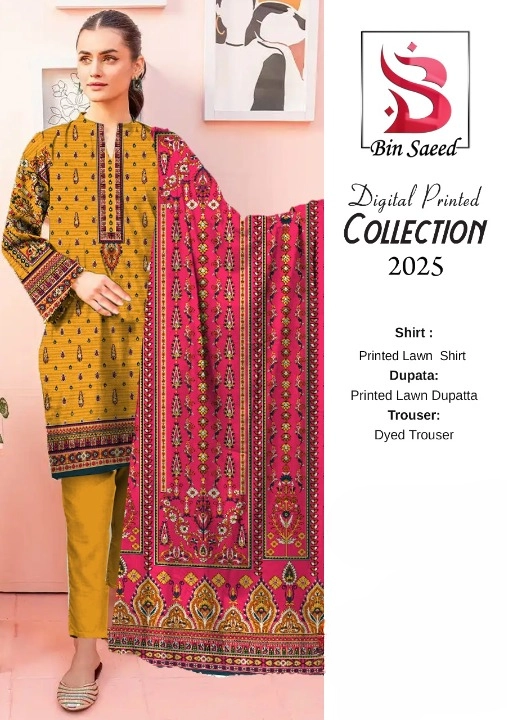 Bin Saeed Digital Printed Lawn