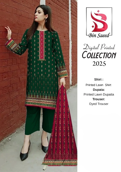 Bin Saeed Digital Printed Lawn