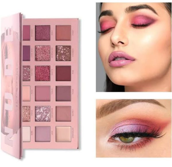 NUDE Eyeshadow Palette Pearlescent Shimmer 18 Shades