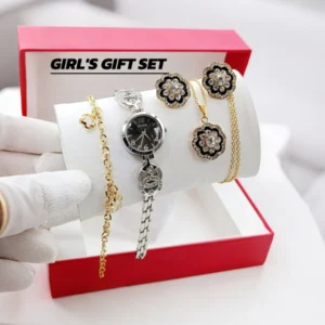 SKMEI Women's Stone Jewelry Watch | 5-Piece Luxury Gift Set