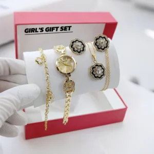 SKMEI Women's Stone Jewelry Watch | 5-Piece Luxury Gift Set