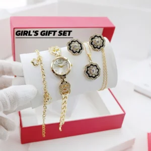 SKMEI Women's Stone Jewelry Watch | 5-Piece Luxury Gift Set