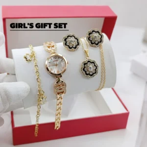 SKMEI Women's Stone Jewelry Watch | 5-Piece Luxury Gift Set