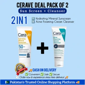 CeraVe Deal Pack of 2 | Sunscreen & Facial Cleanser