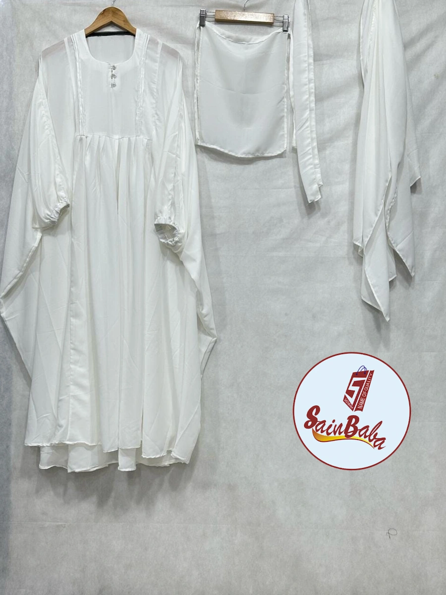 Women's Caftan Abaya 4-Piece Set | Scarf, Gown, Niqab & Belt