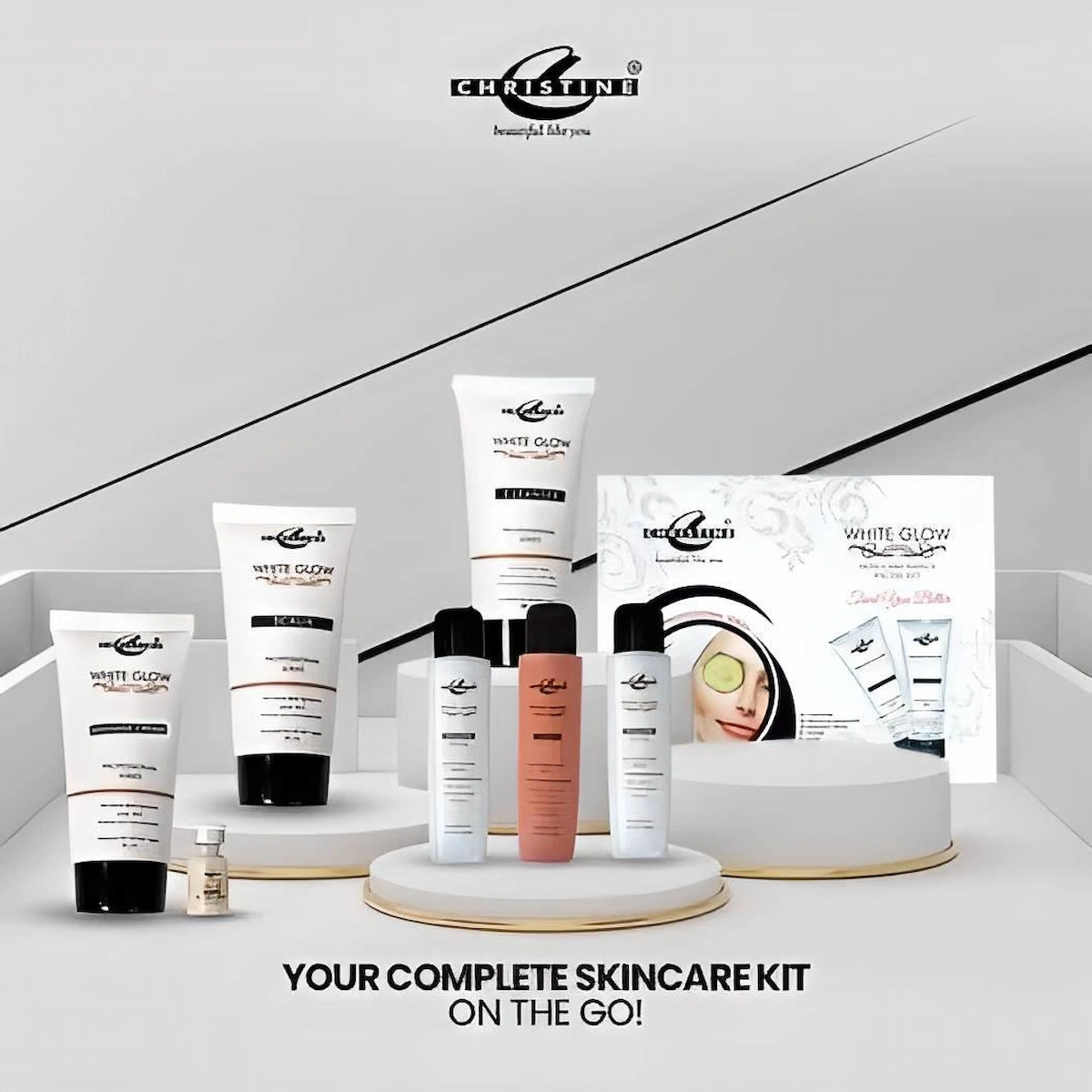 Christine 7-Piece Whitening & Hydrating Facial Kit | All Skin Types