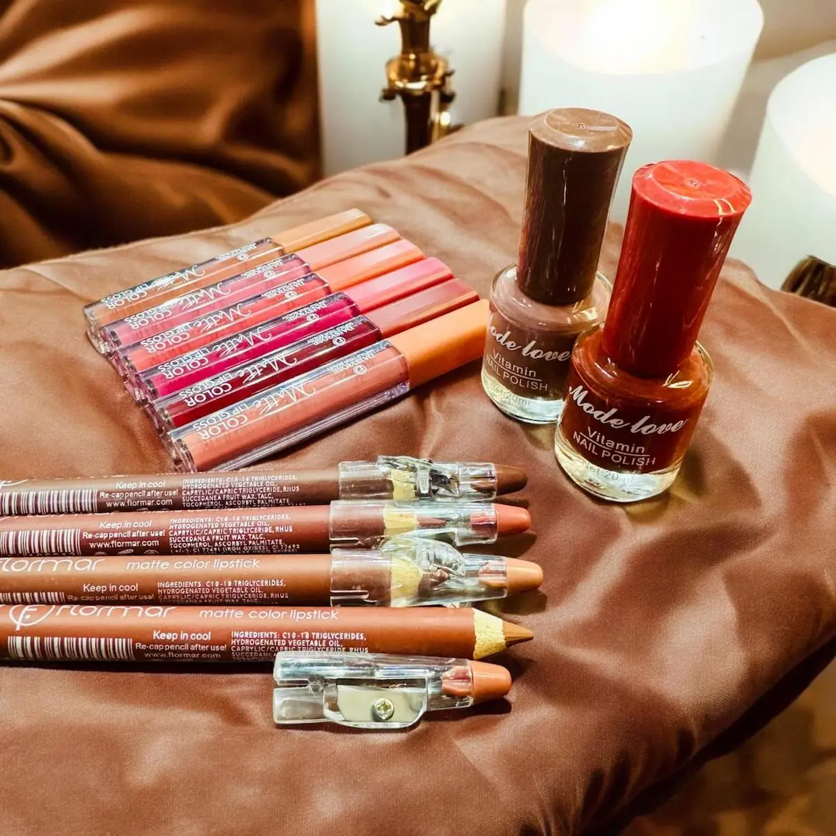 12-in-1 Makeup Deal | Nail Polish, Lip Gloss & Lip Pencil Combo