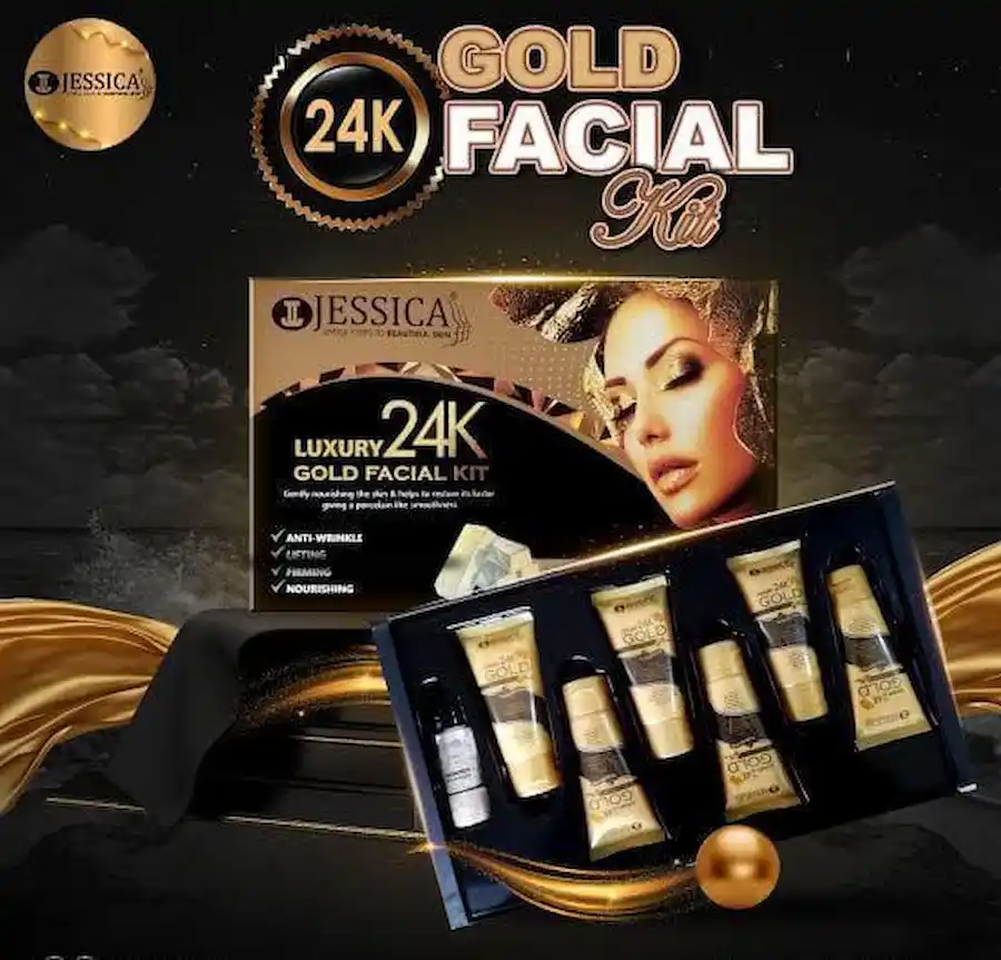 Jessica 24K Gold Facial Kit | Ultimate Glow & Skin Rejuvenation - Image 3