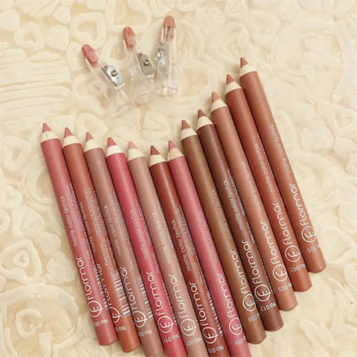 Flormar Matte Nude Lip Pencil Set | 12-Piece Long-Lasting - Image 4