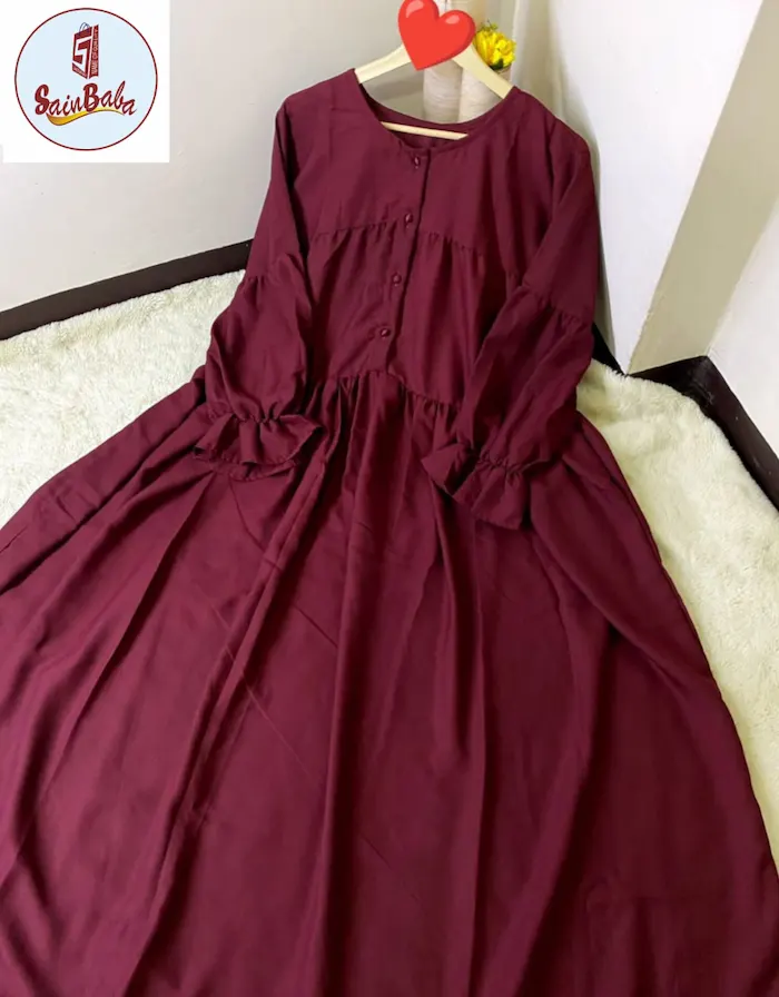 Georgette Plain Abaya with Stoller | Elegant & Modest Wear - Image 3