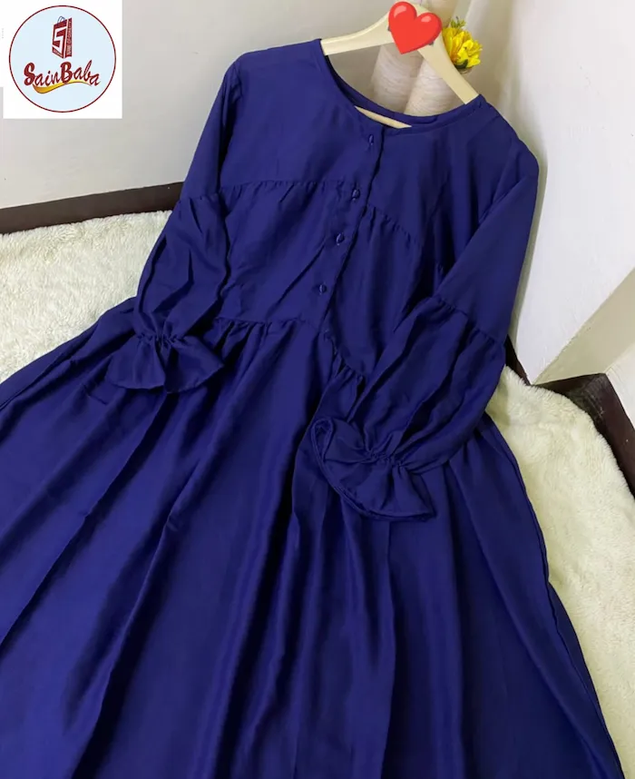 Georgette Plain Abaya with Stoller | Elegant & Modest Wear - Image 3