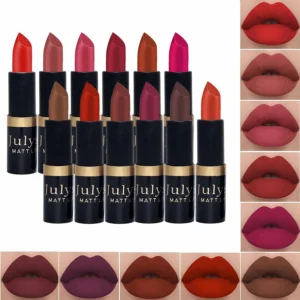 Julystar Matte Lipstick Set | 12-Piece Long-Lasting & Velvety Finish