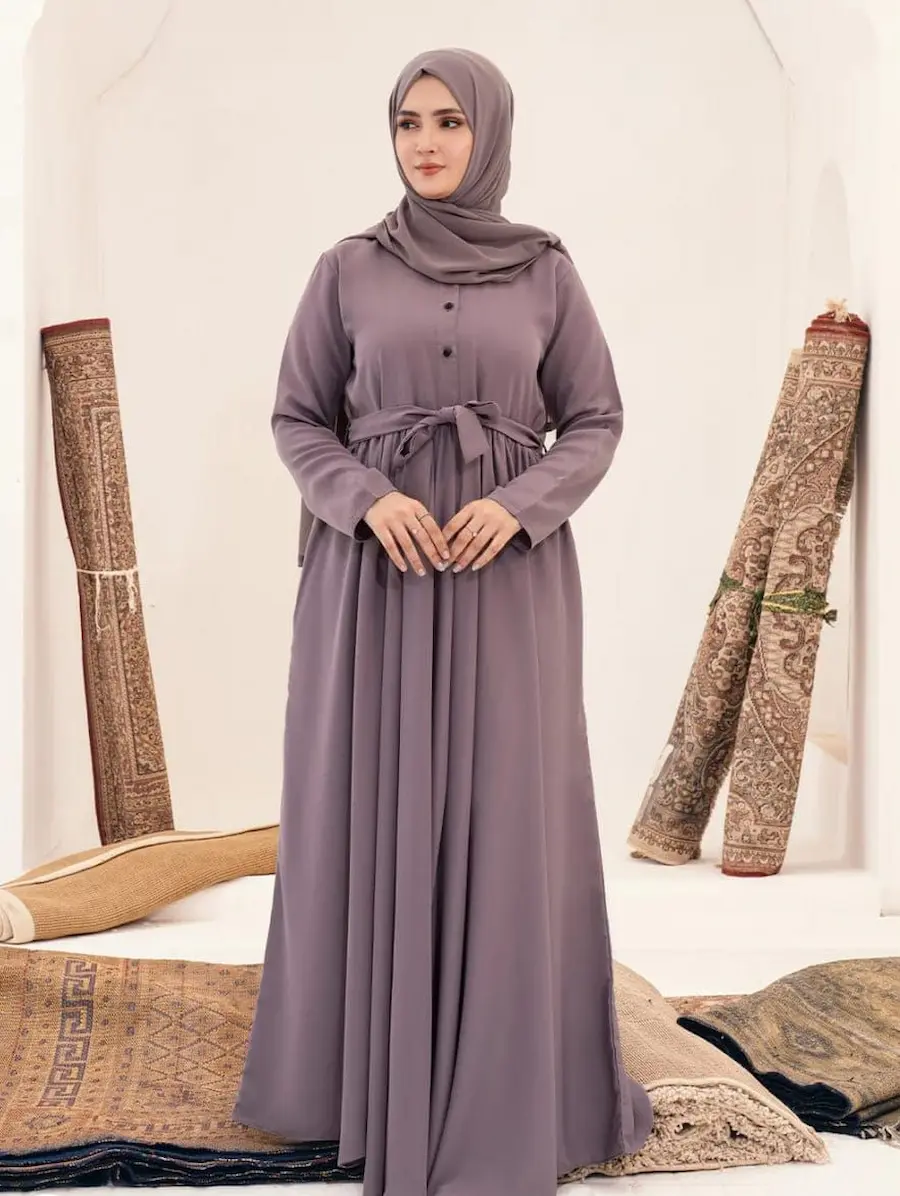Raisin Purple Abaya with Stoller | Stylish & Modest Wear for Women