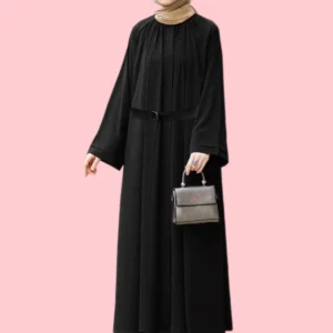 Georgette Abaya with Belt | Elegant & Modest Design