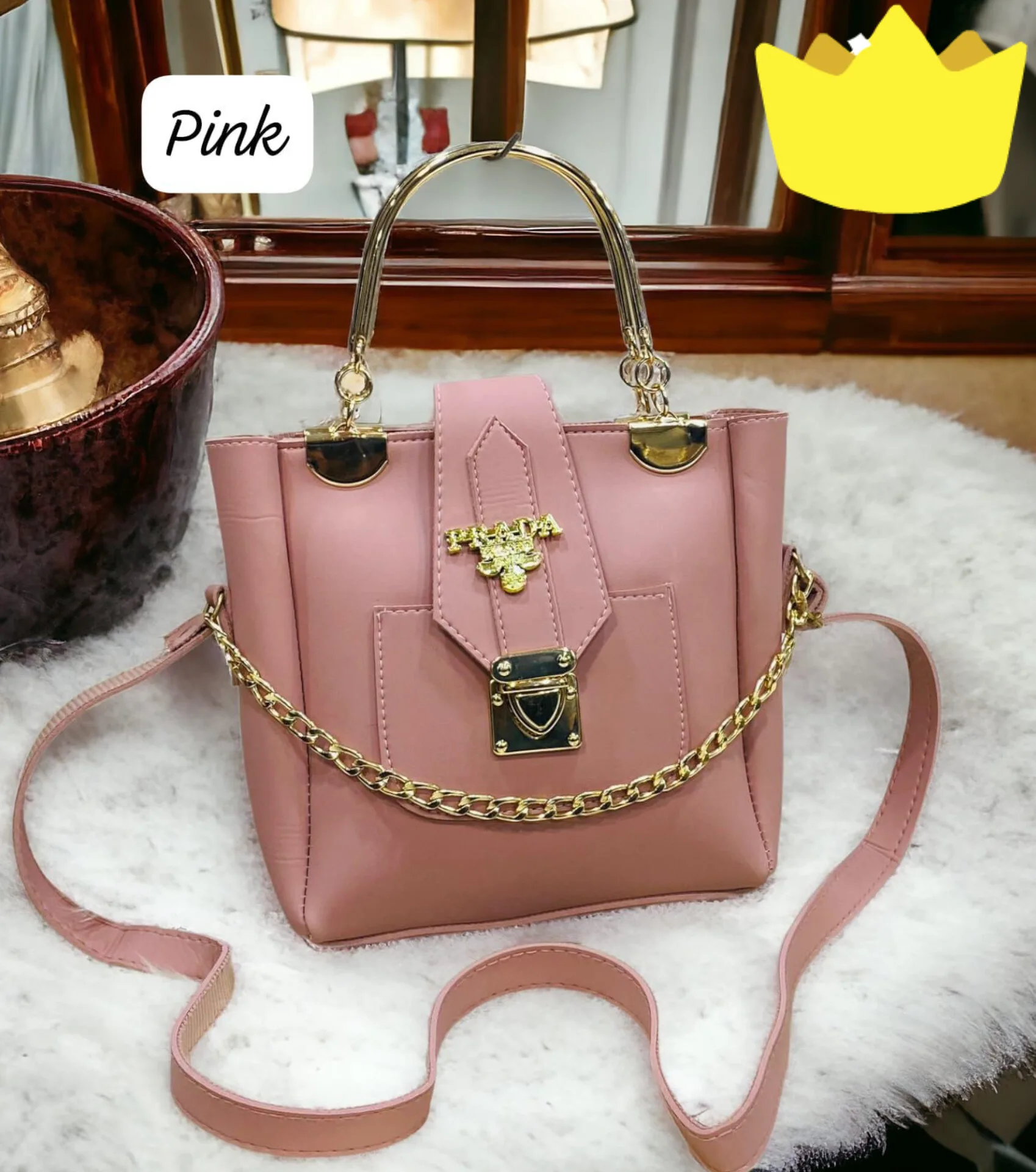 Women's Stylish Leather Shoulder Bag by Prada | Elegant Design with Long Strap