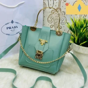 Women's Stylish Leather Shoulder Bag by Prada | Elegant Design with Long Strap