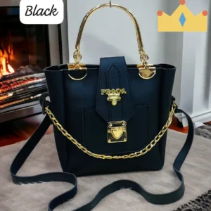 Women's Stylish Leather Shoulder Bag by Prada | Elegant Design with Long Strap