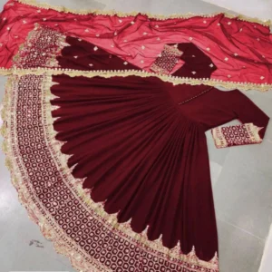 Eid Arrival | Heavy Sequence Embroidered Maxi with Dupatta - 3PCs Set
