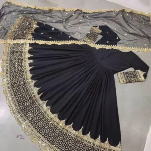 Eid Arrival | Heavy Sequence Embroidered Maxi with Dupatta - 3PCs Set