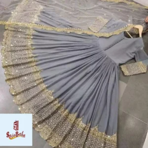 Eid Arrival | Heavy Sequence Embroidered Maxi with Dupatta - 3PCs Set