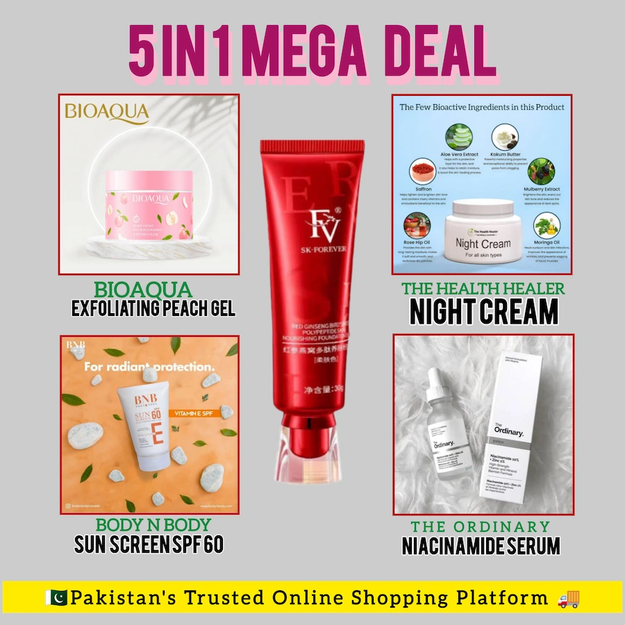 Branded 5-in-1 Skincare & Beauty Deal | Glow & Protect Combo