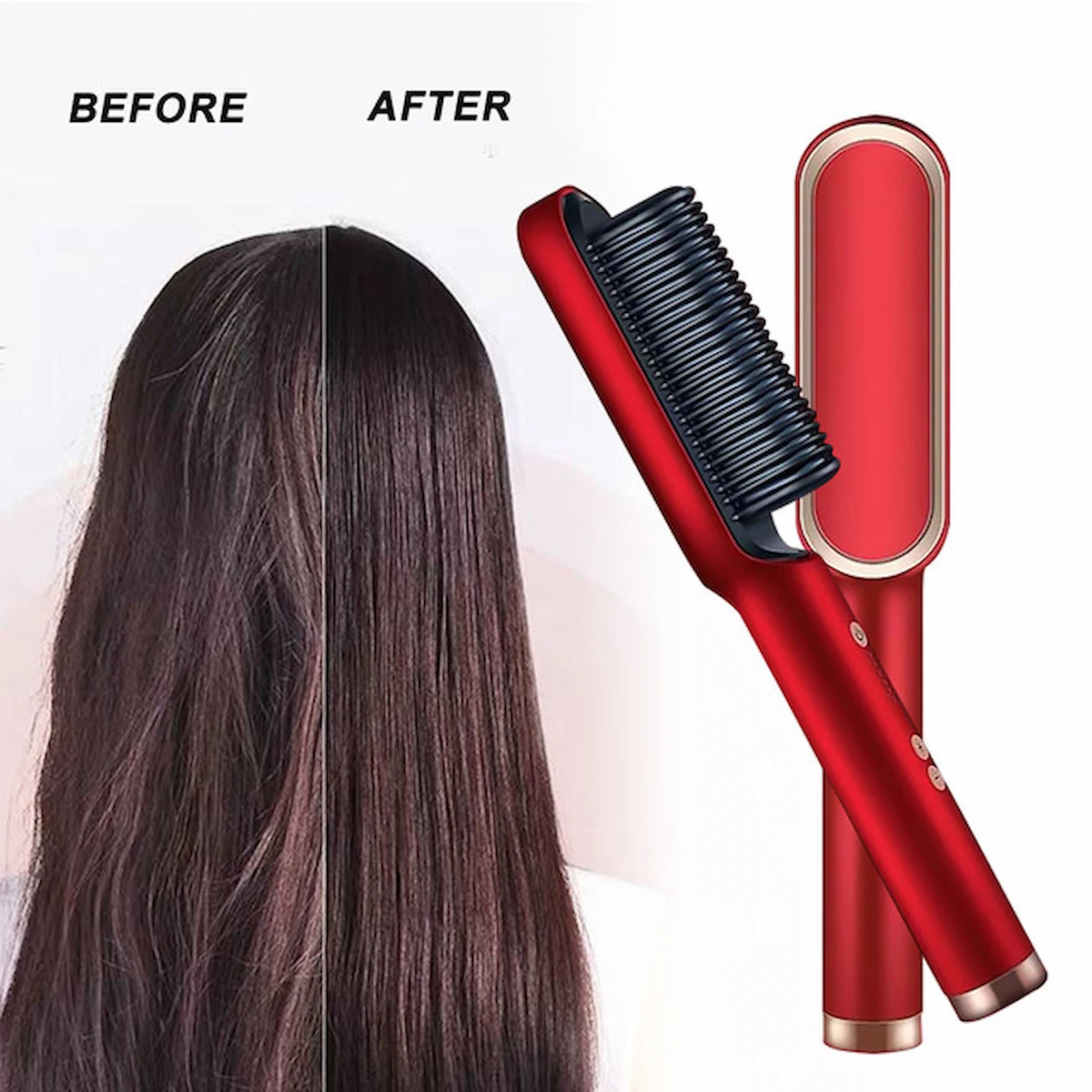Professional Hair Straightener Brush | Smooth & Frizz-Free Hair Instantly
