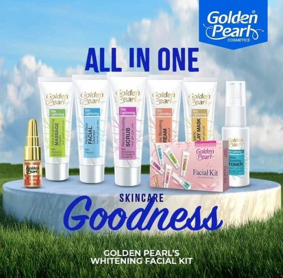 Golden Pearl Whitening Facial Kit – Pack of 7 | Complete Skincare Solution