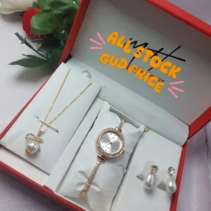 Women's Elegant Watch & Jewelry Set | Timeless Beauty & Grace