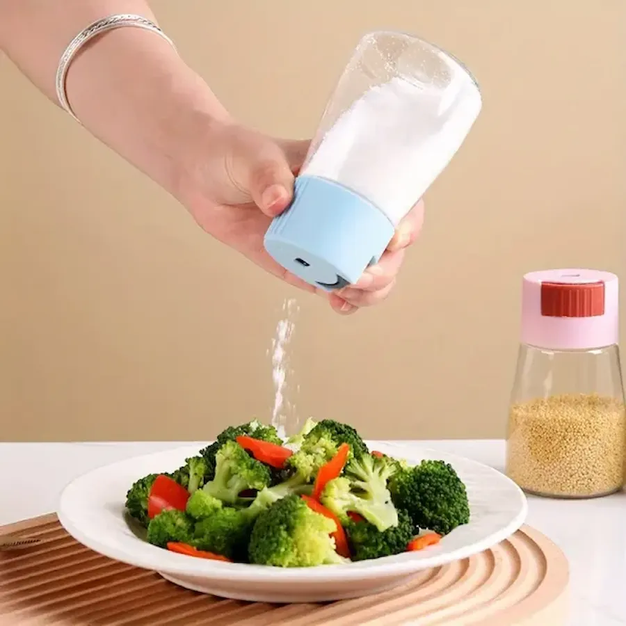 Sealed Glass Spice Jar | Salt, Pepper & Seasoning Dispenser with Press Control - Image 10