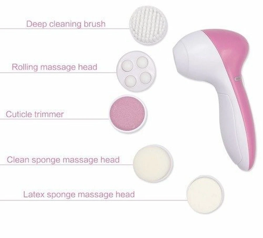 5-in-1 Electric Facial Cleanser & Massager | Blackhead Remover & Beauty Care Brush - Image 9