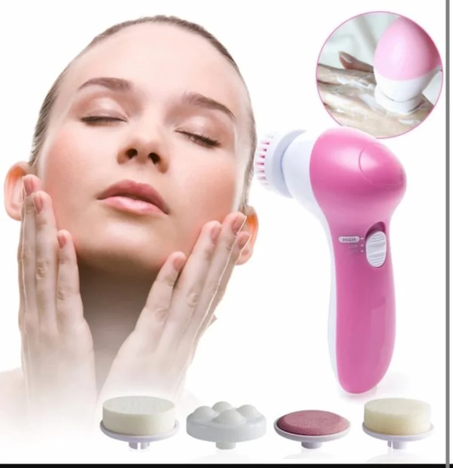5-in-1 Electric Facial Cleanser & Massager | Blackhead Remover & Beauty Care Brush - Image 10