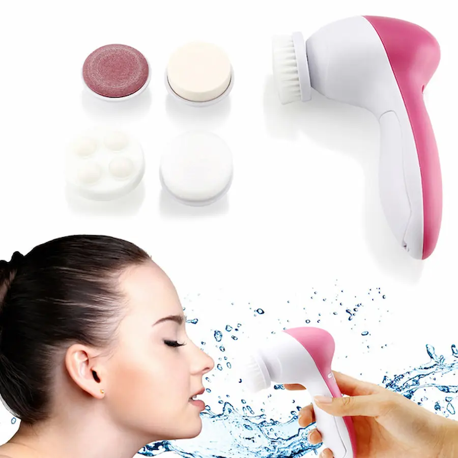 5-in-1 Electric Facial Cleanser & Massager | Blackhead Remover & Beauty Care Brush - Image 12