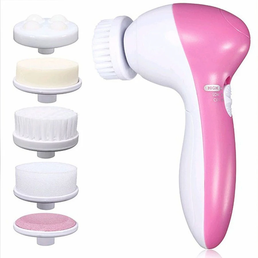 5-in-1 Electric Facial Cleanser & Massager | Blackhead Remover & Beauty Care Brush - Image 14