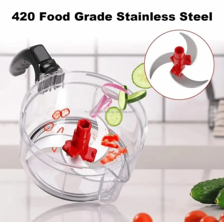 Manual Hand Speedy Vegetable Chopper | Multifunction Quick Onion & Salad Cutter - Image 4