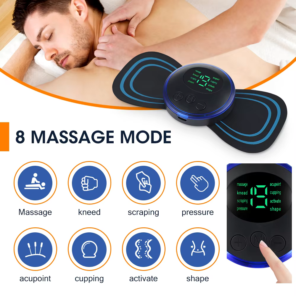 EMS Butterfly Portable Neck Massager | Compact – Rechargeable & Ideal for Pain Relief - Image 7