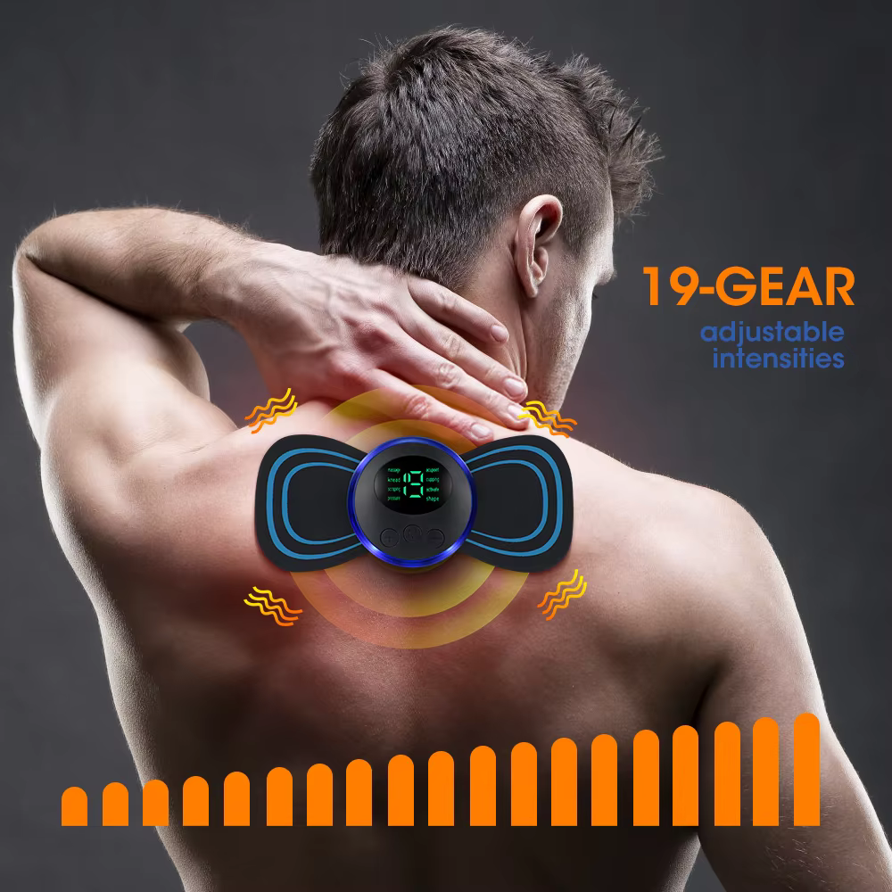 EMS Butterfly Portable Neck Massager | Compact – Rechargeable & Ideal for Pain Relief - Image 9
