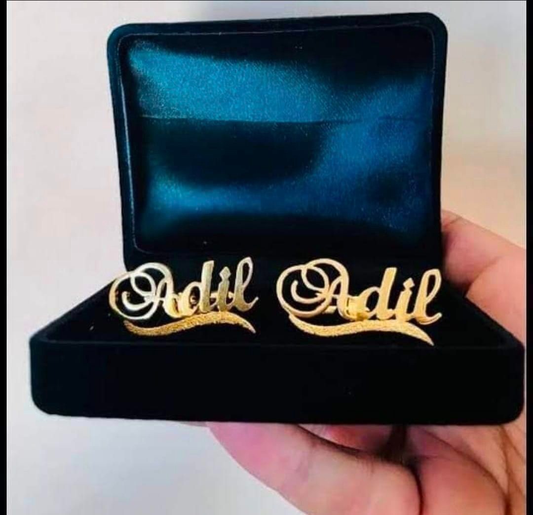 Customized Men's Name Cufflinks Pair – Personalized Arabic - Urdu & English Calligraphy | Premium Men's Gift Accessories - Image 9