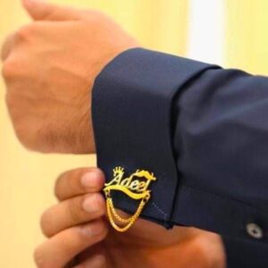 Customized Men's Name Cufflinks Pair – Personalized Arabic - Urdu & English Calligraphy | Premium Men's Gift Accessories