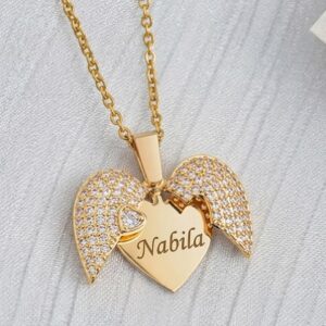 Customized Name Locket Necklace for Men - Women & Kids – Personalized Gold & Silver Plated Name Pendant | Special Gift Jewelry