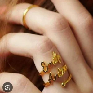 Customized Name Ring – Personalized Adjustable Ring for Women (Golden & Silver Plated) | Unique Jewellery Gift
