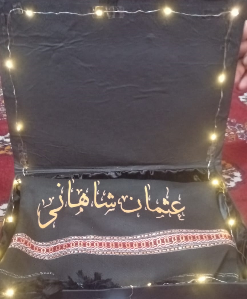 Customized Men's Winter Shawl with Premium LED Gift Box – Personalized Name & Calligraphy Men's Shawl | Luxury Winter Gift Set - Image 10