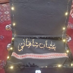 Customized Men's Winter Shawl with Premium LED Gift Box – Personalized Name & Calligraphy Men's Shawl | Luxury Winter Gift Set